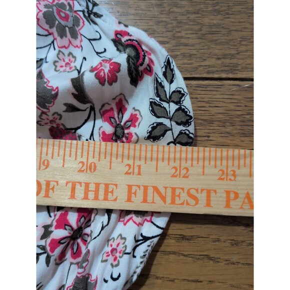 Torrid Midi Dress 3 3X Sleeveless Waist Tie Elastic Neck Pink White Floral - Picture 10 of 11